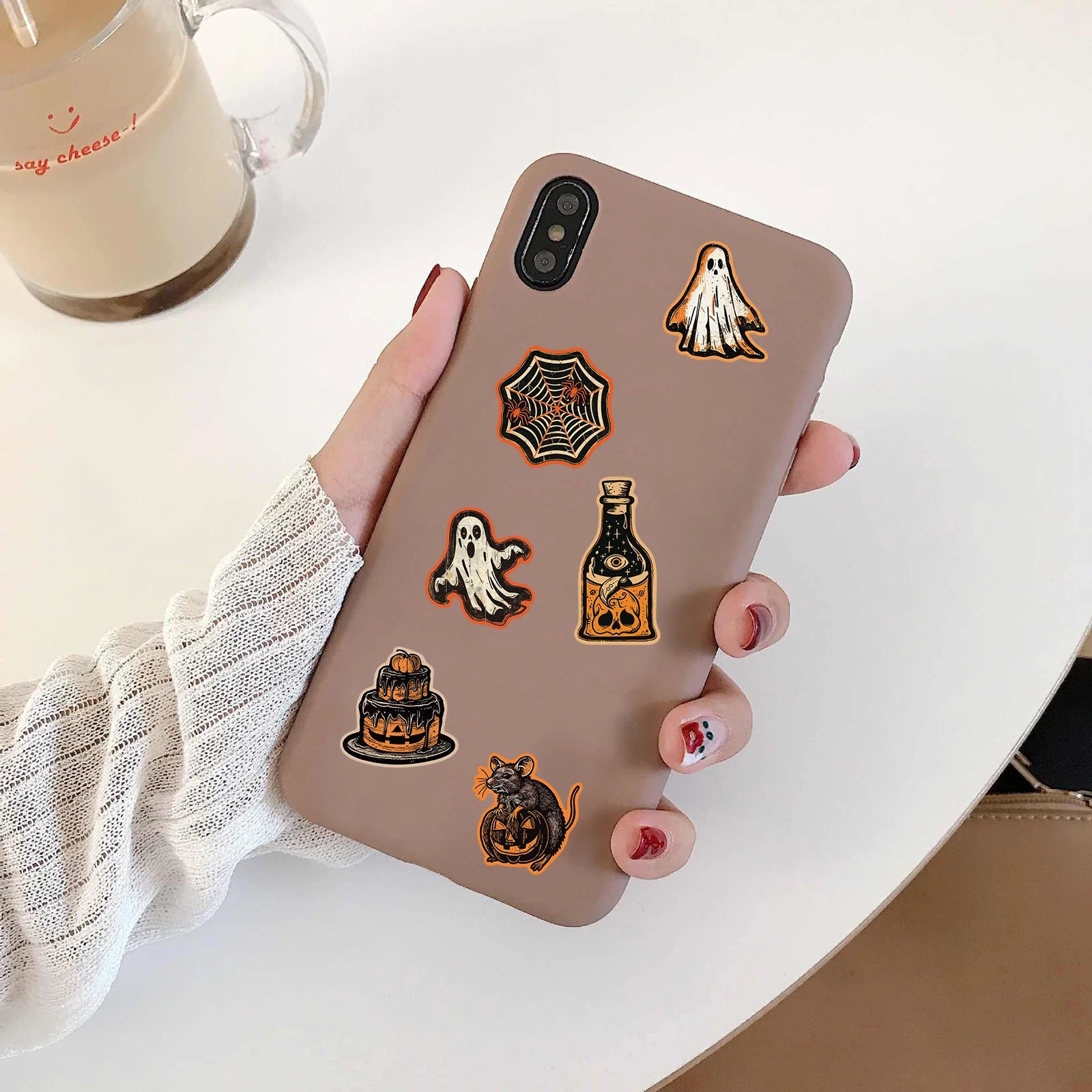 50/100PCS Retro Halloween Stickers Terrifying Pumpkin Luggage Phone Graffiti Laptop Wall Scrapbook Motorcycle DIY Kids Gifts