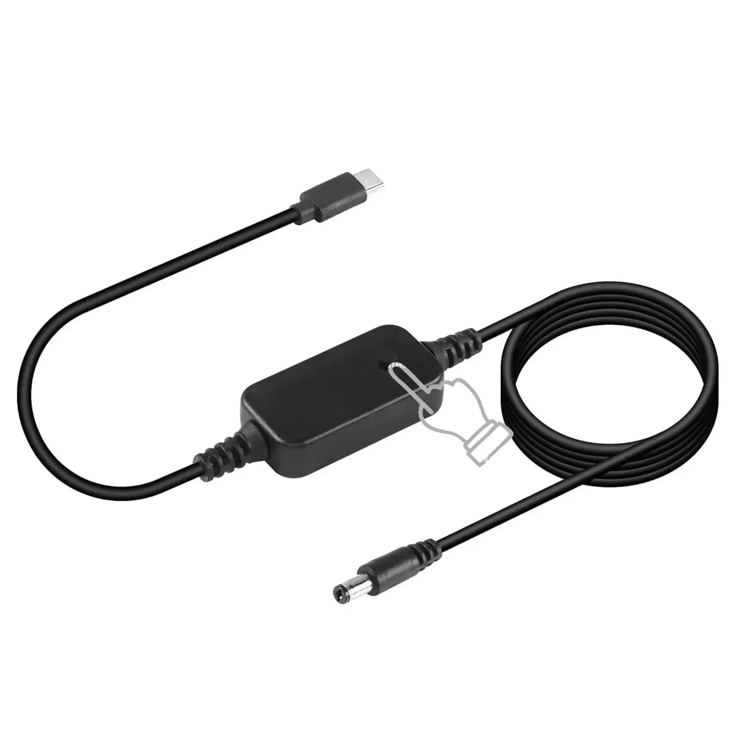 Type C to DC5.5x2.1mm Power Adapter Cord 5-20V Adjustable Voltage PD Fast Charging Cable for Lenovo Asus Hp Acer Laptop and More