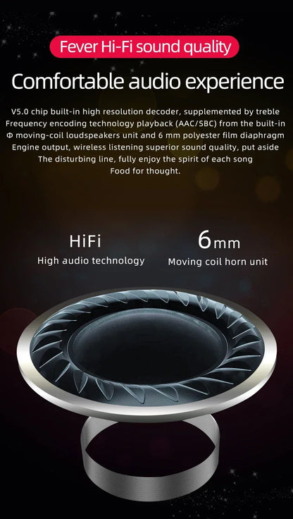 A6S TWS Bluetooth Wireless Headphones Wireless Earbuds 5.0 TWS Earphone Noise Cancelling Mic for Xiaomi iPhone Huawei Samsung