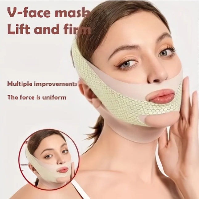 Face-Lift With Sleep Face V Shaper Facial Slimming Bandage Relaxation Shape Lift Reduce Double Chin Face Thining Band Massage