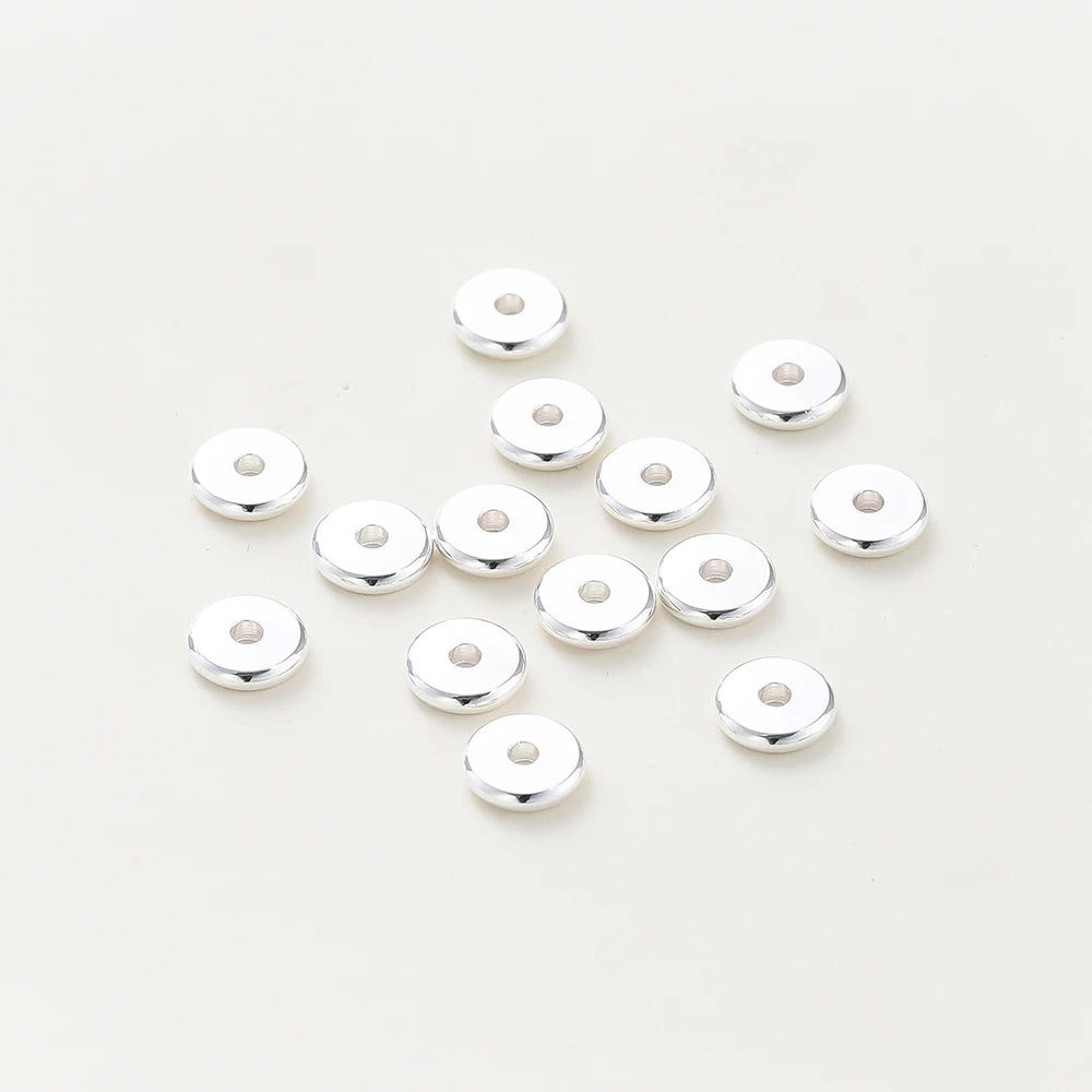 14K/18K Gold Plated 10-30Pcs 3/4/5/6/8mm Spacer Beads for DIY Necklace Bracelet Jewelry Making Supplies Accessories Wholesale