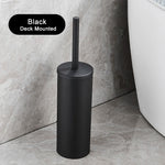 Stainless Steel Bathroom Toilet Brush Holder Accessories Black Toilet Brush Wall Mounted WC Cleaner Brush FR07