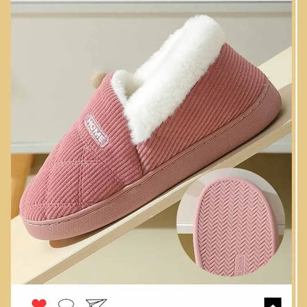 Eyriphy Winter Warm Plush Slippers Women Comfort Warm Cotton Shoes Soft Sole Indoor Outdoor Bedroom Slides Female Lovely Slipper