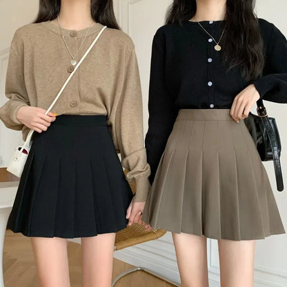 Fashionable Student A- line Skirt Dress Pleated Women's Autumn/winter Spring/summer School Uniform Mini Skirt
