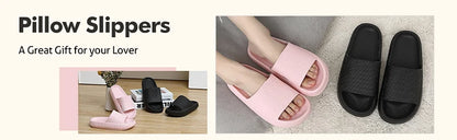 Cloud Cushion Slides Fashion Women Summer Soft Slippers Thick Platform Bathroom Home Men Indoor Non-slip Anti-slip Female