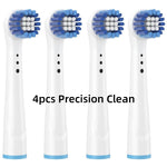 4/8PCS Replacement Brush Heads for Oral B Electric Toothbrushes Floss Cross Action 3D Pro White Precision Standard Daily Clean