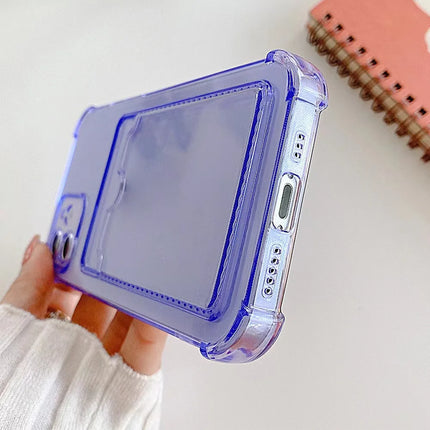 Luxury Card Bag Wallet Clear Protective Case For iphone 11 12 13 14 15 Pro X XR XS Max 7 8 SE Shockproof Transparent Cover Cases