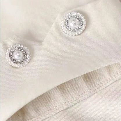 Spring Autumn Casual Suits Jacket Women 2024 New Loose White Suit Collar Thin Coat Fashion Elegant Single Buckle Blazer Female