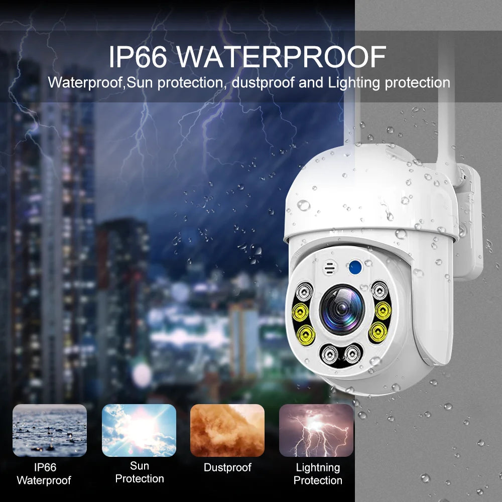 Tuya 4MP PTZ WIFI Network Camera Security Protection Outdoor IP66 Waterproof 5G Dual-band Camera Home Video Surveillance
