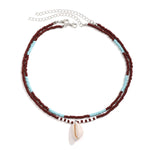 Tidepool Starfish Necklace - Surf & Beach Boho Jewelry Starfish Turtle Beaded Choker Necklaces, Adjustable Necklaces, Ocean Gift