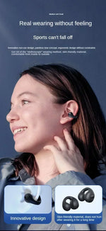 NEW Bluetooth 5.3 Wireless Bone Conduction Headphones T75 Clip Ear Music Noise Canceling Headset HD Call Sports Gaming Earphone