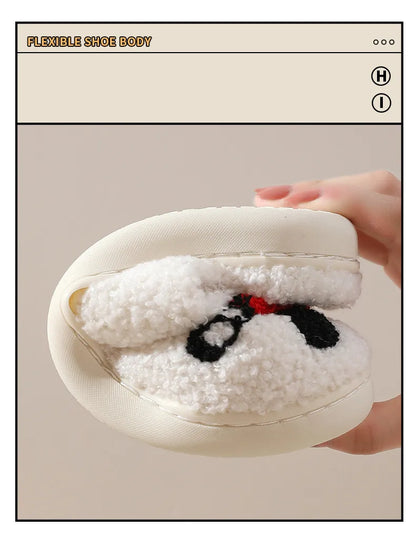 Winter Home Warm Women Slippers House Girl Fur Cute Bad Bunny Love Cushion Slides Bedroom Ladies Cotton Female Plush Shoes