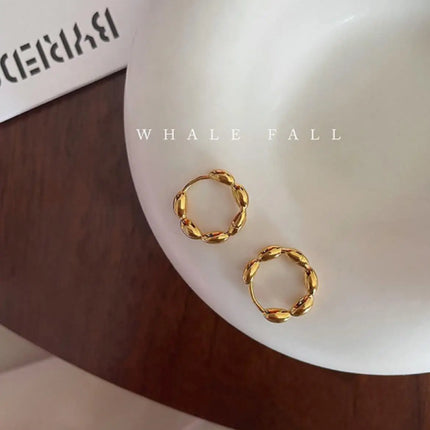 925 Sterling Silver Olive branch hoop Earrings Temperament Simple Inlaid for Women Wedding Jewelry Accessories