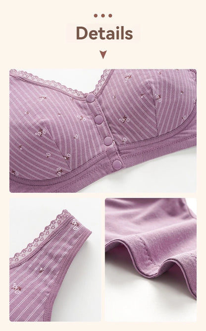 36-52 New Bras For Women Wire Free Underwear Push Up Front Closure Sexy Big Size Female's Clothing Lingerie Cotton Brassiere