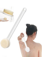 1 Pack Long Handle Shower Brush Unisex Senior Single Side Back Brush Bath Brush Exfoliating Suitable For Wet And Dry Brushes