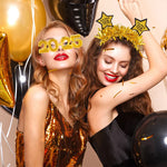 2025 Crown Number Foil Balloons Happy New Year Eve Party Decoration Photo Booth Props Supplies Christmas Home Decor Navidad 2024