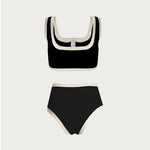 Woman Swimwear 2024 High Waist Bikinis Shorts Women's Swimsuit Luxury Ribbed Two-piece Bathing Suits Summer Bikini Set Swim Suit