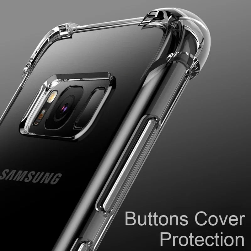Luxury Silicone Case For Samsung Galaxy S25 S24 S20 FE S10 S9 S8 Plus S10E Note 8 9 10 Lite Transparent Soft Shockproof Case