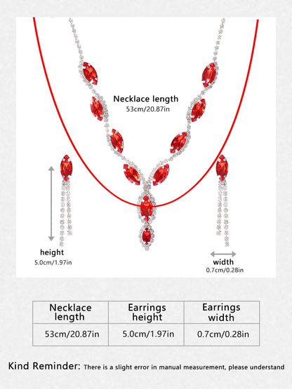 Itacazzo Fashion Bridal Jewelry Set, Fashionable Necklace/Earrings Suitable for Women's Wedding and Party Occasions