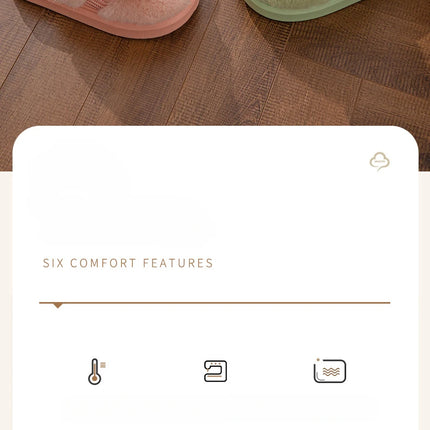 Women Fashion Plush Warm Bows Cotton Slippers Couple Winter New Thick Soft Sole Slides Men Indoor Floor Flat Home Non-slip Shoes