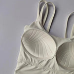 Women's Sports Bras Fitness Top, Sexy Lingerie, Push Up Fixed Pad, Yoga Bra, Back knotted Underwear, Running Vest, Gym Tops