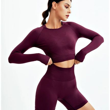 WAREBALL 2/3/4pcs Seamless Yoga Set Gym Clothes Sportswear Yoga Suits For Women Fitness Set Tracksuits Sports Bra Gym Leggings