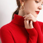Women Fall Turtleneck Sweater Knitted Soft Pullovers Cashmere Jumpers Basic Soft Sweaters For Women 2024 Autumn Winter