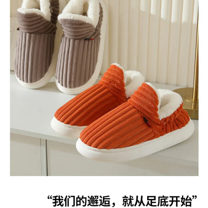 Litfun New Fur Slippers For Women Men Winter Furry Fashion Warm Ankles Plush Cozy Slides For Home Indoor Soft Sole Cotton Shoes