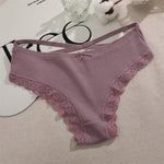4PCS Women's Cotton Briefs Sexy Female Underpants Elasticity Comfortable Underwear Panties Lingerie S-XL  Solid Color Intimate