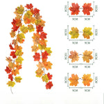 180CM Autumn Artificial Maple Leaf Fall Maple Leave Vine Wall Hanging Garland Decoration Home Garden Halloween Christmas Gift