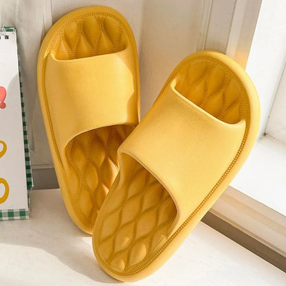 Casual Women's Solid Slippers Summer Resilience Bathroom Non-slip Anti-odor Thick Sole Men Leisure Comfort Beach Slides Shoes