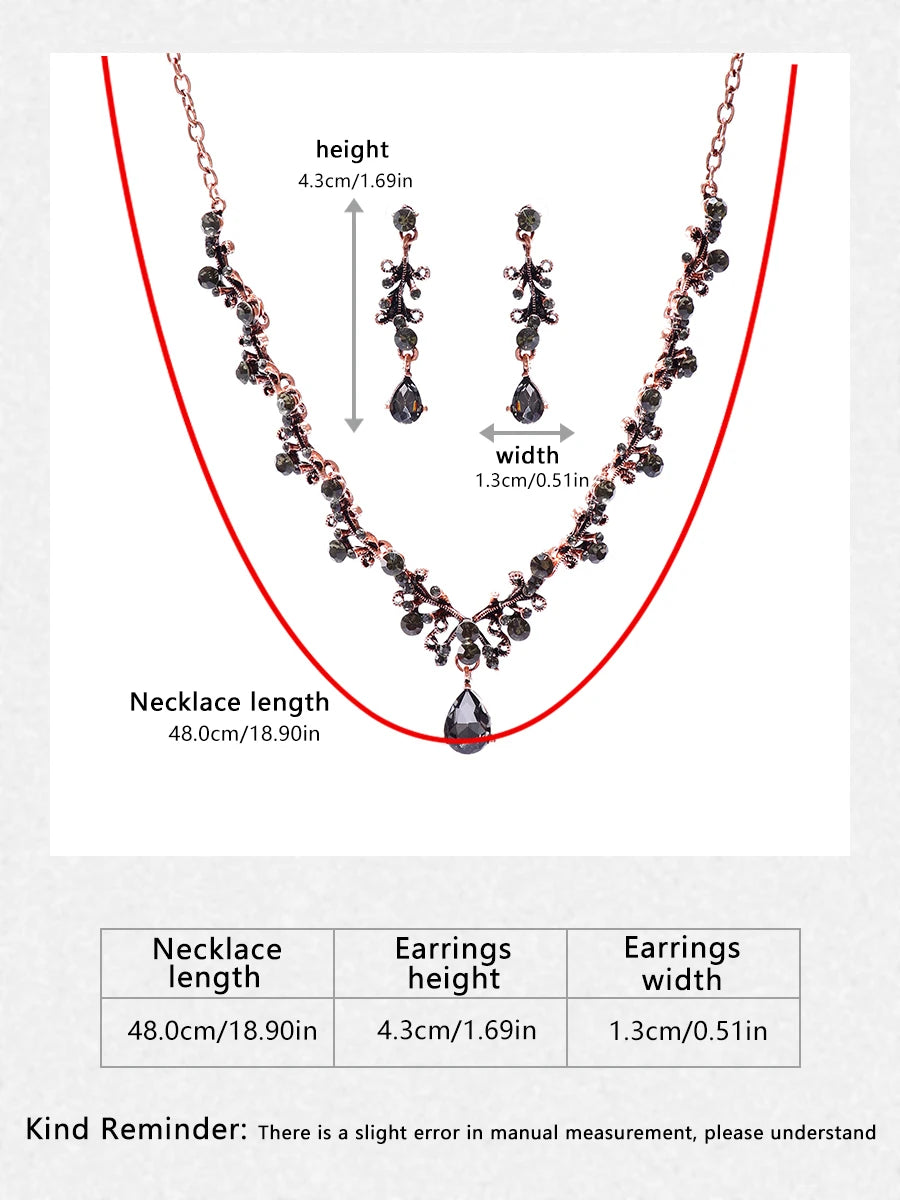 Itacazzo Fashion Bridal Jewelry Set, Fashionable Necklace/Earrings Suitable for Women's Wedding and Party Occasions