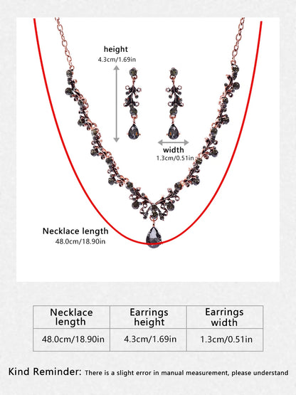 Itacazzo Fashion Bridal Jewelry Set, Fashionable Necklace/Earrings Suitable for Women's Wedding and Party Occasions