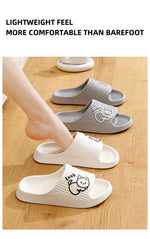 Summer Women's Slippers Fashion Indoor Soft Sole Durable And Wear-resistant Cute Cartoon Cat Bathroom Home Shoes Couple