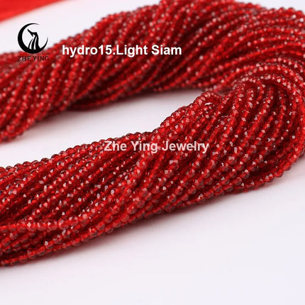 Zhe Ying 10strands/lot Tea Color Glass Beads Hydro Round Micro Faceted Crystal Loose Beads for Bracelet Necklace Accessories