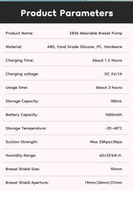 MAMIJOY Wearable Electric Breast Pumps 4 Modes 12 Levels Portable Hands Free Breast Pump Silent Comfort With 19/24mm Flange EB26