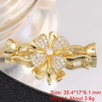 Juya Handmade 18K Gold Silver Plated Fastener Bail Connector Clasps Accessories For Needlework Pearls Beads Jewelry Making