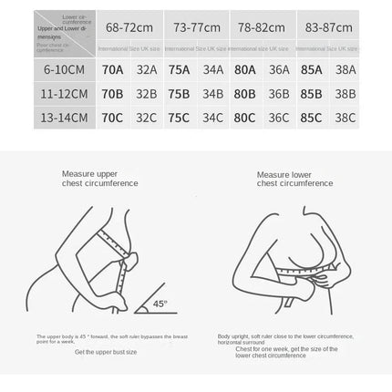 Cotton Women's AB cup Bra Underwear Wireless Gathering Comfortable V-Bra Women's Upward Push Underwear