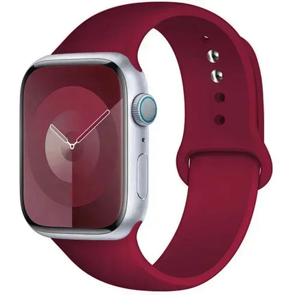 Silicone Band For Apple Watch strap 44mm 45mm 40mm 41mm 42-38mm 45 mm sport bracelet iwatch series 8 7 6 5 4 3 SE 9 Ultra 2 49mm