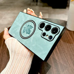 Retro Leather Case For Samsung Galaxy S25 S24 S23 S22 S21 Note 20 Ultra FE Note20 S 25 24 23 S24FE For Magsafe Magnetic Cover