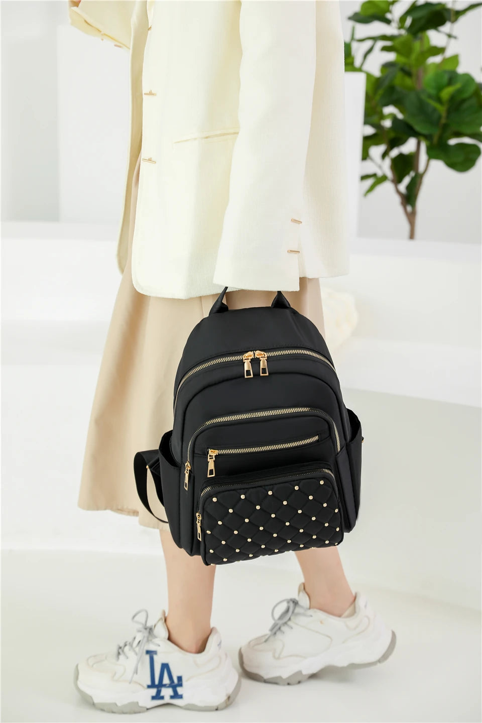 Fashion Bagpack Women High Quality Nylon Backpacks Female Big Travel Back Pack Large School Bags for Teenage Girls Shoulder Bag