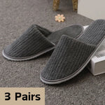 3 Pairs/Set Closed Toe Non-slip Hotel Slippers High Quality Disposable Hotel Bathroom Slippers Indoor Guest Travel Slippers Hot