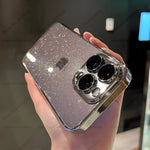 Luxury Clear Electroplated Glitter Cases For iPhone 12 13 14 15 Pro Max 15 Plus Plating Transparent Case Shockproof Hard Cover