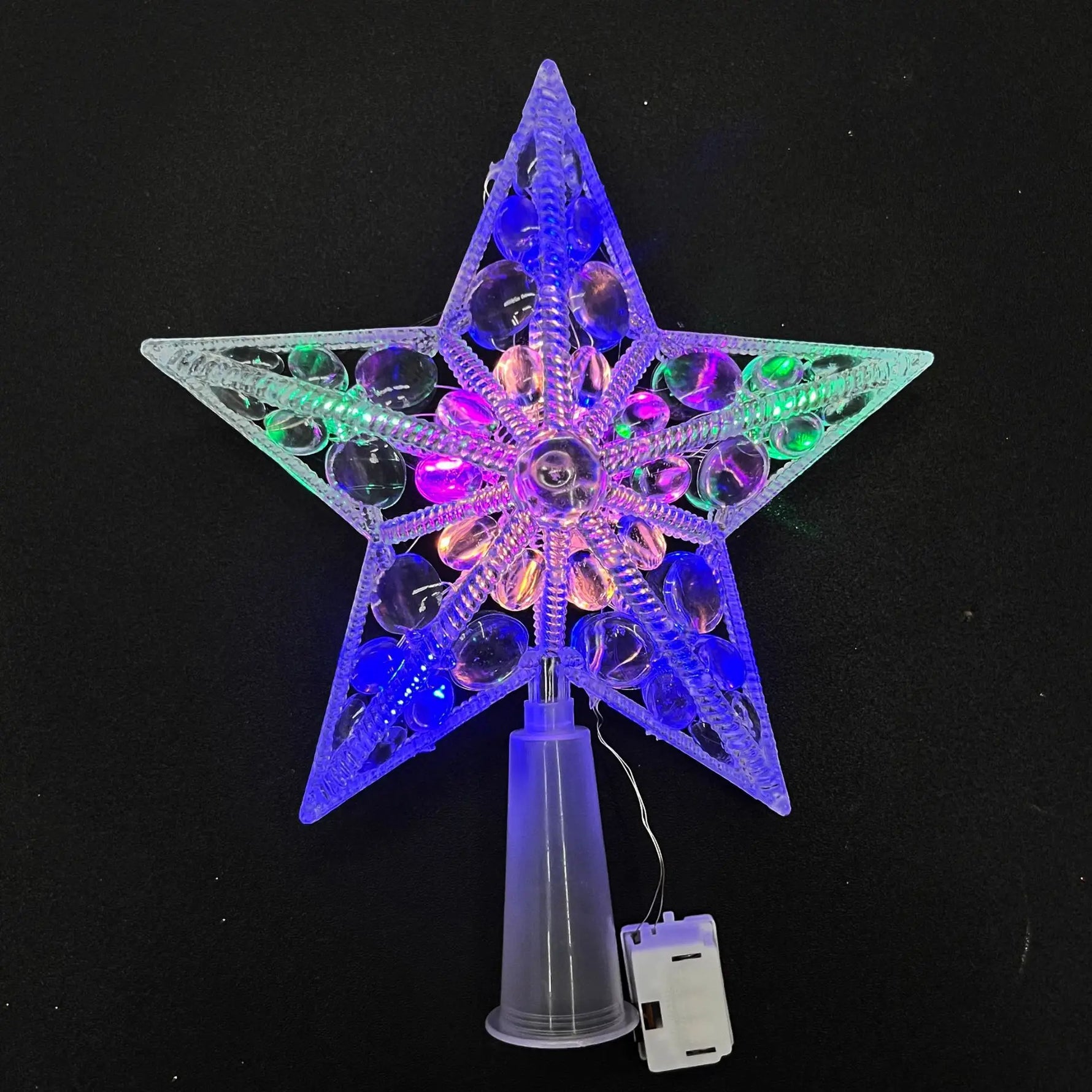 15cm Christmas Decoration Glowing Tree Topper Glitter Shining Star Xmas Tree Ornaments for Home Decor Navidad New Year 2026 Gift