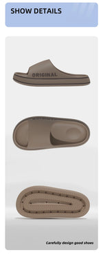 Feslishoet Women Letter Slippers Beach Slides Solid Color Mens Thick Sole Indoor Bathroom Anti Slip Shoes Summer Couple Sandals