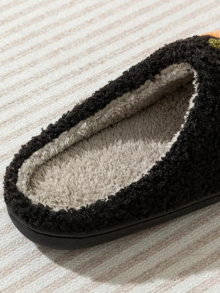 Cute Funny Halloween Women's Slippers Cartoon Pumpkin Indoor Warm Soft Sole Comfy Slipper Breathable Leisure Home Plush Shoes