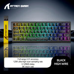 X68HE ATTACK SHARK Magnetic Gaming Keyboard Mechanical Wired for Pro Gaming 0.01mm Rapid Trigg 8000Hz SOCD/Rs 0.125ms 128K Rate