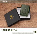 Anti-scan Magnet Credit Card Holder Wallet Genuine Leather Automatic Pop Out Aluminum Smart Wallets Luxury AirTag Purse Set