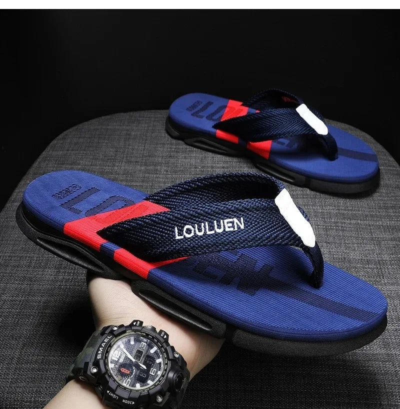 High Quality Fashion Men Flip Flops Summer Beach Flip Flops Men Casual Breathable Antiskid Beach Slippers Men Summer Outdoor