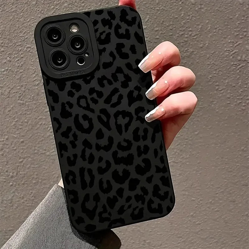 Black Print Leopard Graphic Phone Case For Samsung Galaxy A15 A35 A55 5G A34 A54 A33 A53 S25 S24 Ultra S23 S22 Plus S21 FE Cover